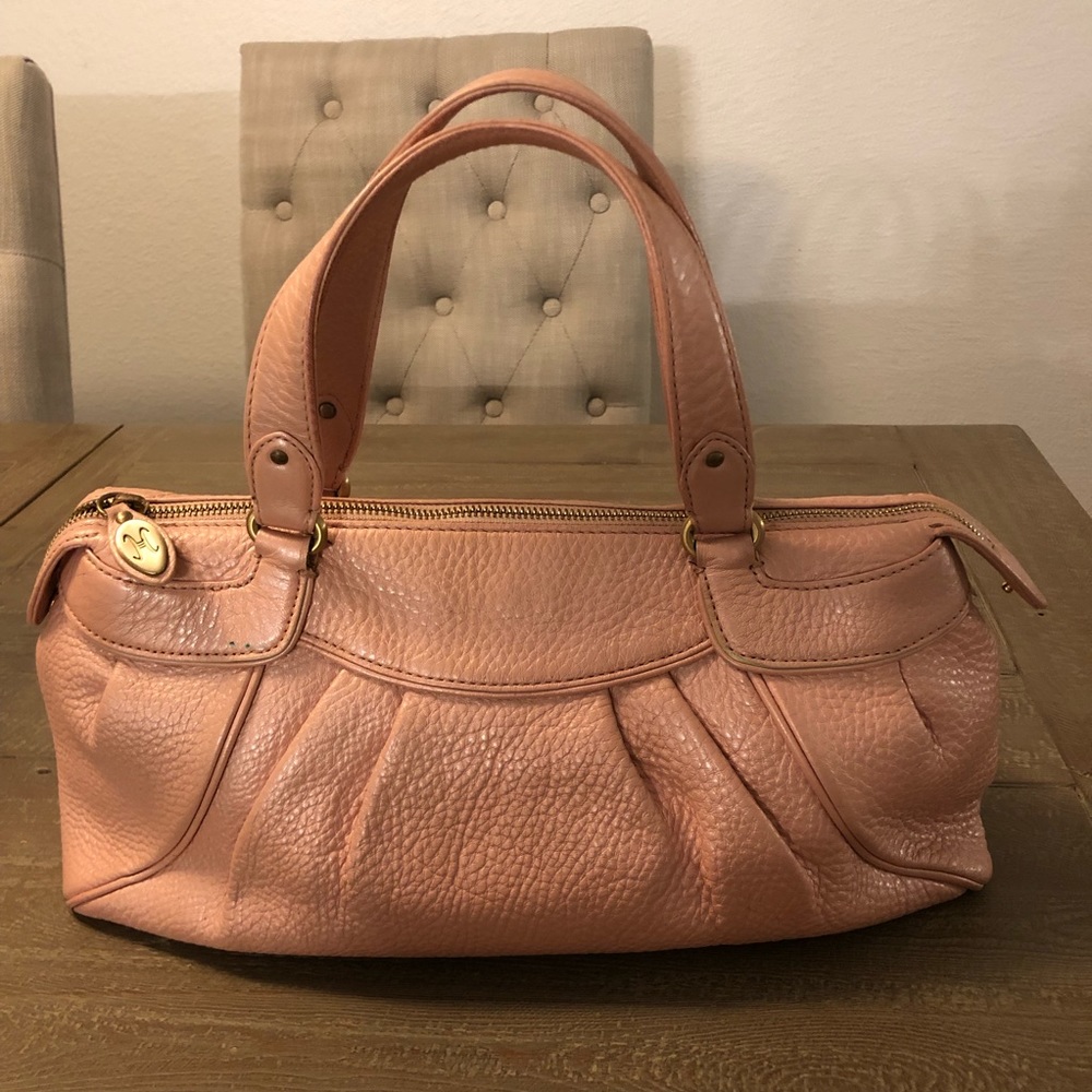 Pink Cole Haan pebbles leather bag